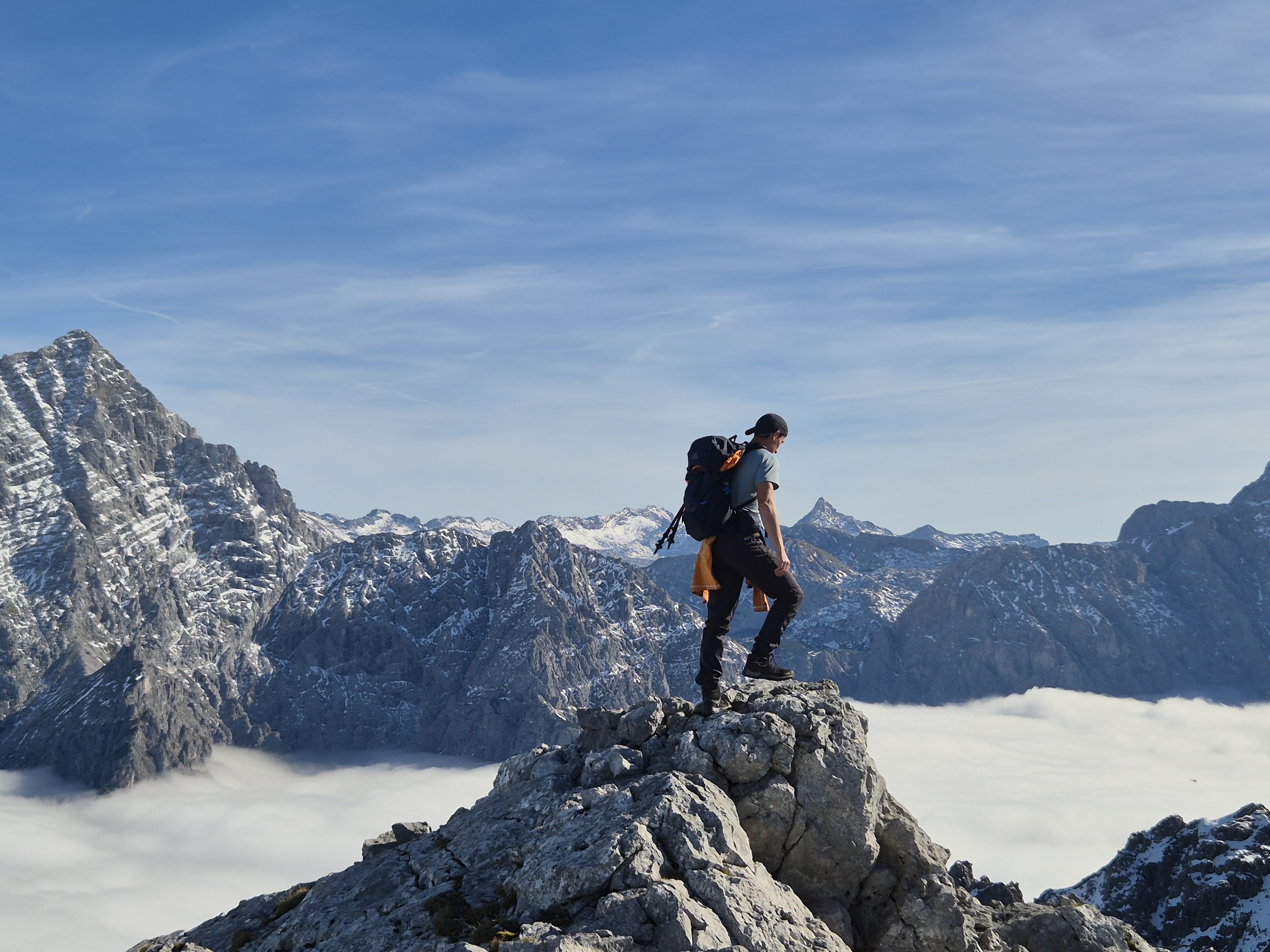  Hiking in the mountains