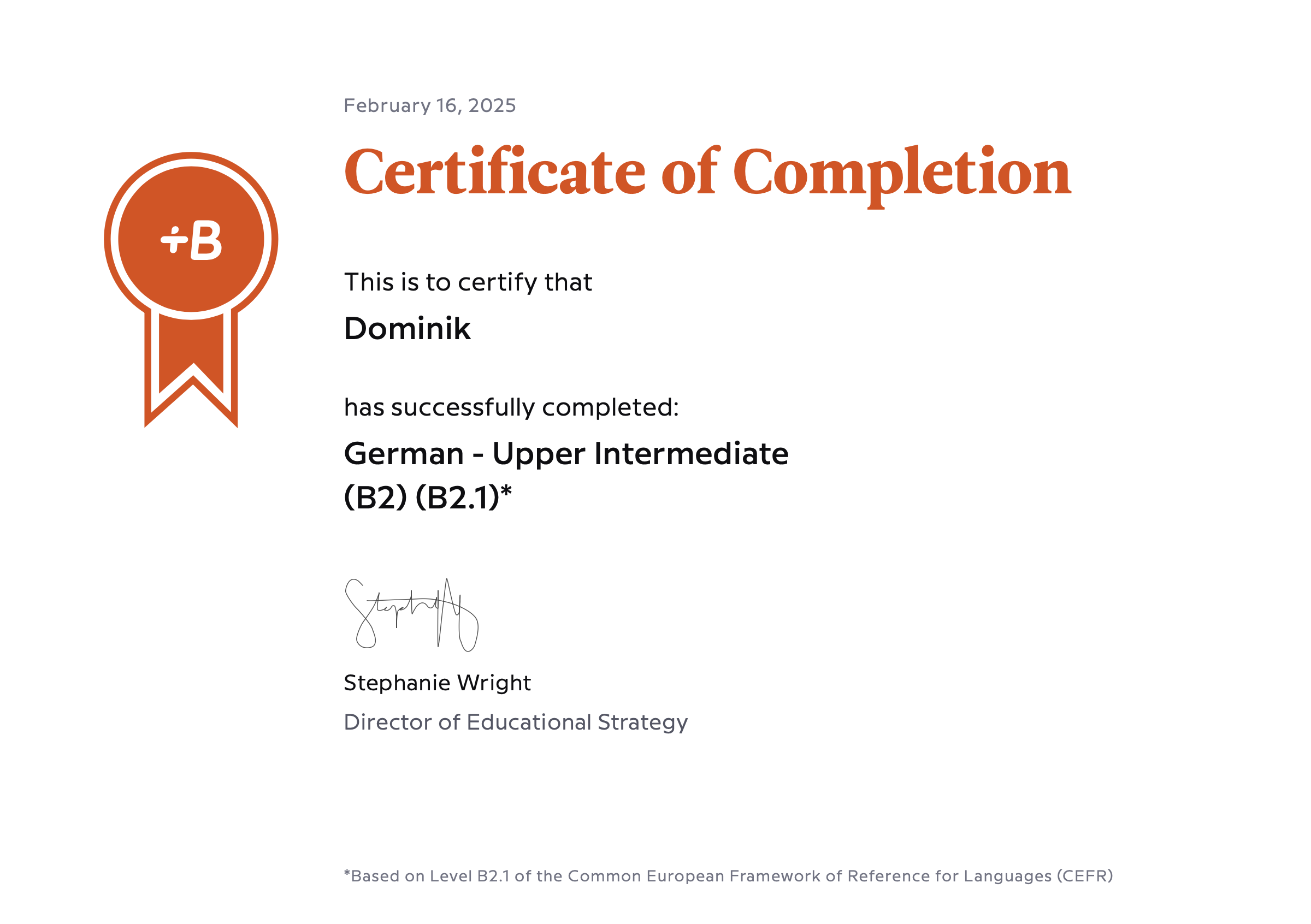 Babbel German Language Certification – B2.1