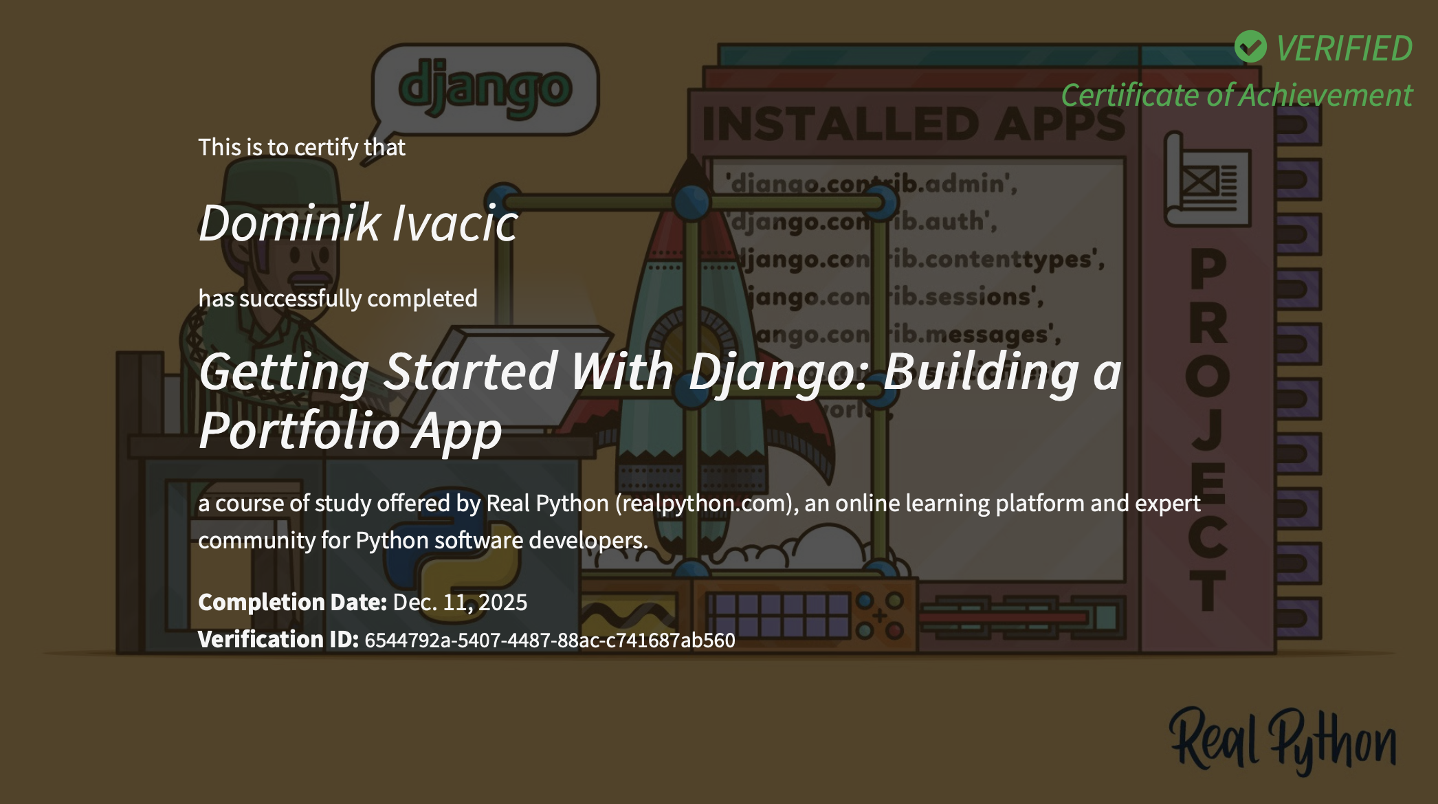 Django: Building a portfolio app